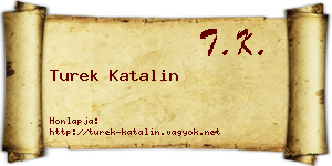 Turek Katalin névjegykártya